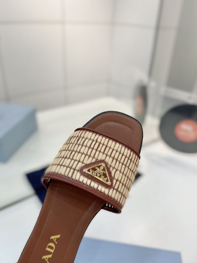 Prada women's shoes Factory price "Prada woven slippers" — Premium Replica — photo 5