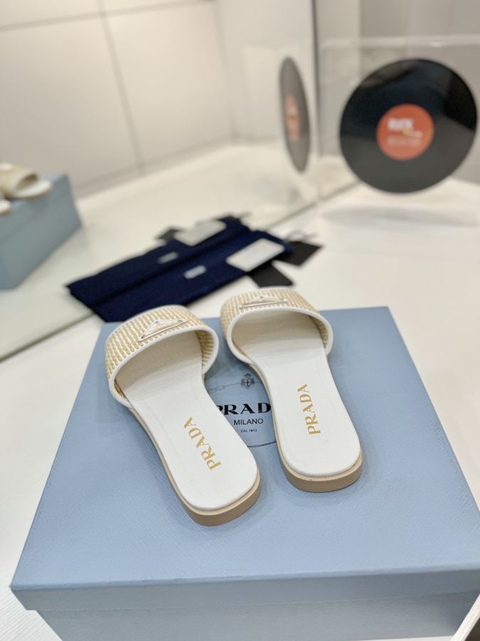 Prada women's shoes Factory price "Prada woven slippers" — AAA Quality Replica — photo 8
