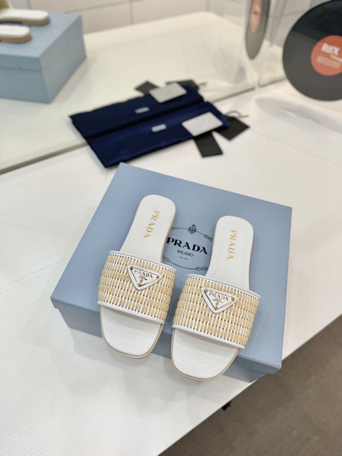 Prada women's shoes Factory price "Prada woven slippers" — AAA Quality Replica — photo 3
