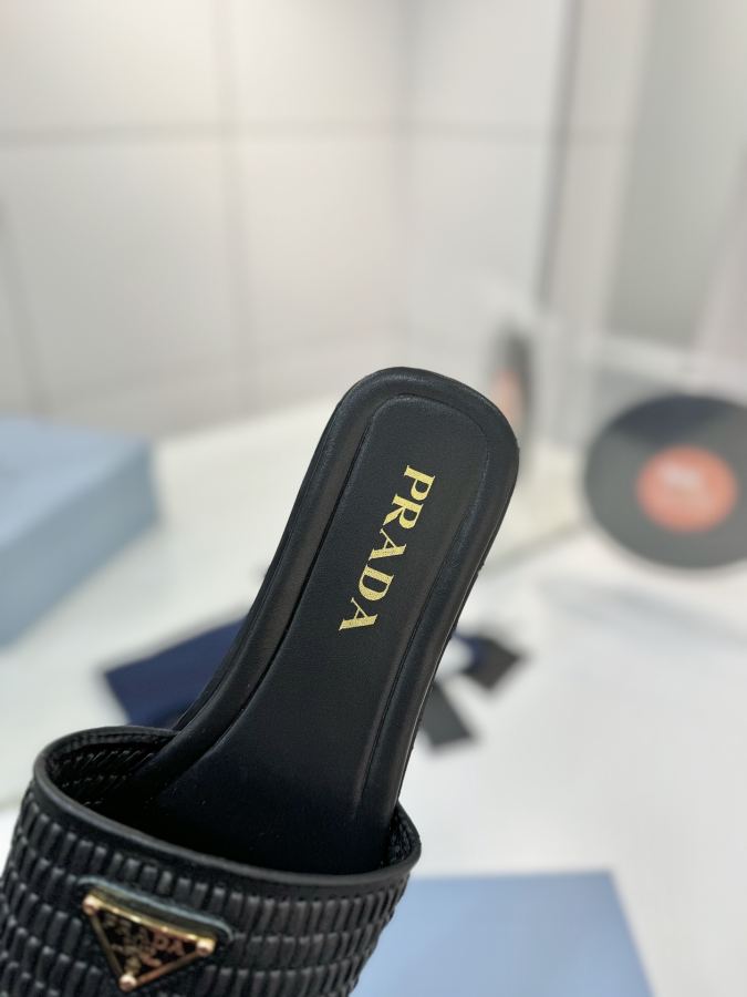 Prada women's shoes Factory price "Prada woven slippers" — 1:1 Replica For Sale — photo 6