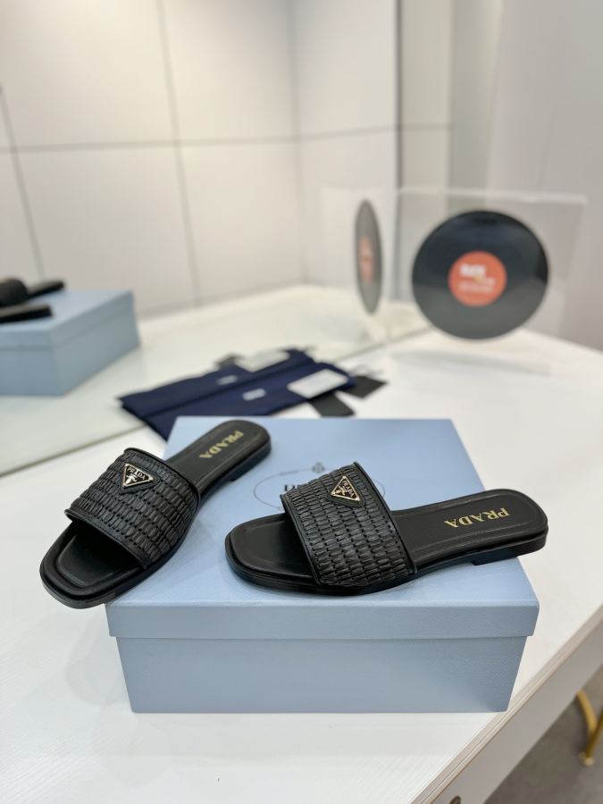 Prada women's shoes Factory price "Prada woven slippers" — 1:1 Replica For Sale — photo 7