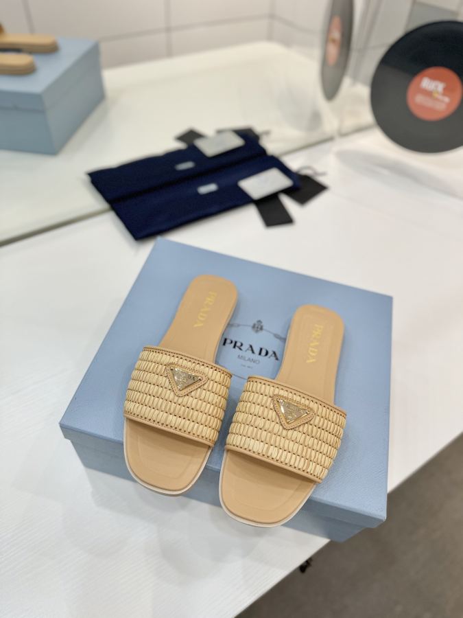 Prada women's shoes Factory price "Prada woven slippers" — Premium Replica — photo 3