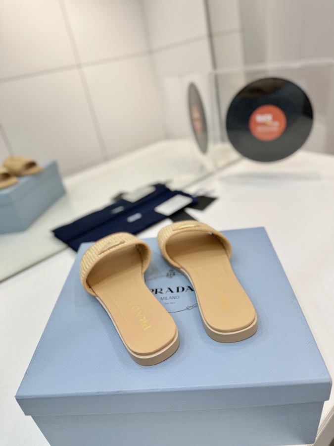 Prada women's shoes Factory price "Prada woven slippers" — Premium Replica — photo 8