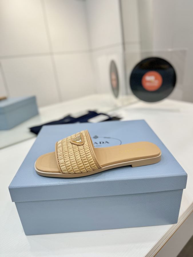Prada women's shoes Factory price "Prada woven slippers" — Premium Replica — photo 4