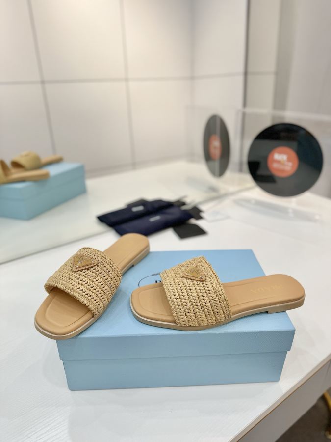 Prada women's shoes Factory price "Prada woven slippers" — 1:1 Replica — photo 7
