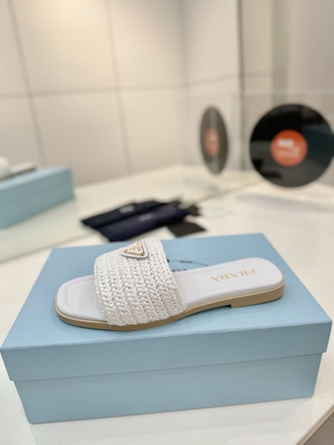 Prada women's shoes Factory price "Prada woven slippers" — Premium Replica — photo 4
