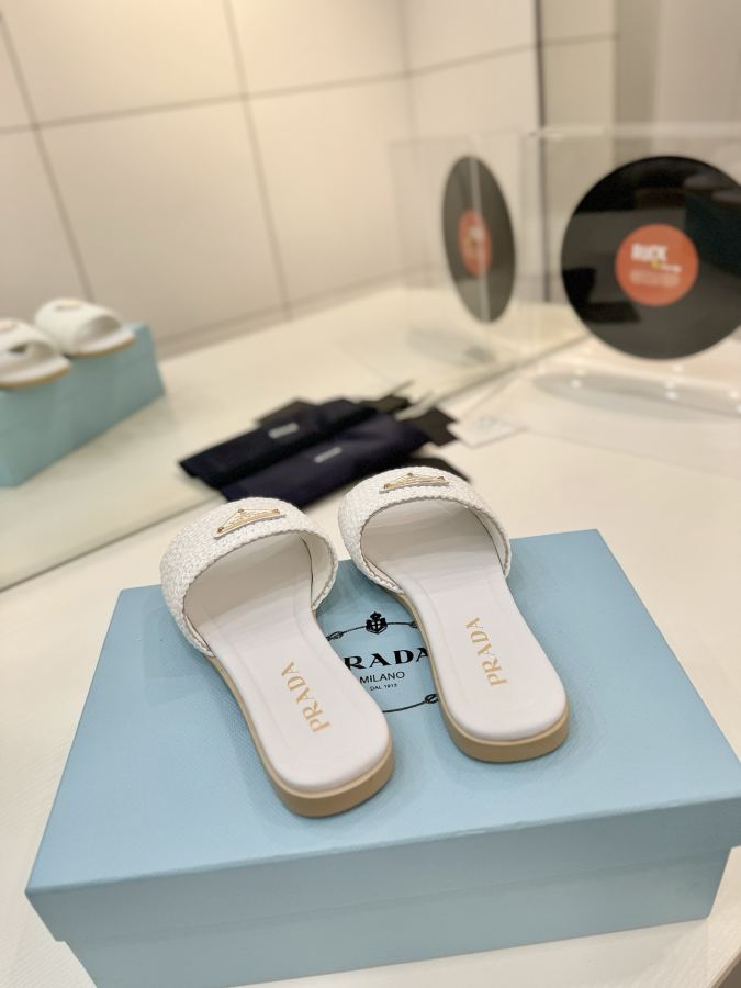 Prada women's shoes Factory price "Prada woven slippers" — Premium Replica — photo 8