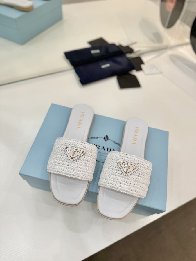 Prada women's shoes Factory price "Prada woven slippers" — Premium Replica — photo 3