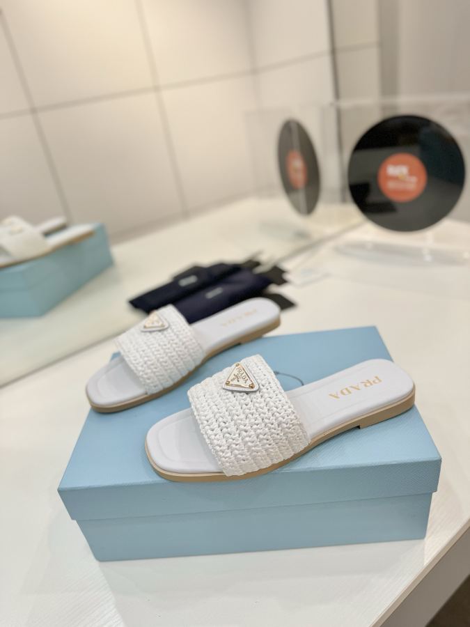Prada women's shoes Factory price "Prada woven slippers" — Premium Replica — photo 2