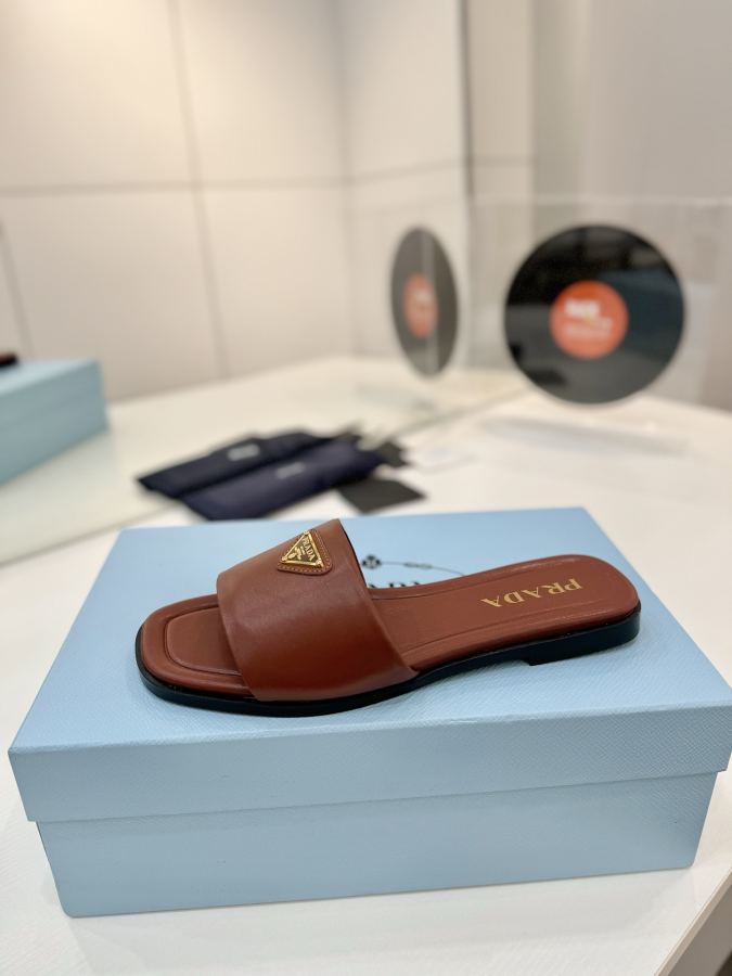 Prada women's shoes Factory price "Prada woven slippers" — 1:1 Replica For Sale — photo 4