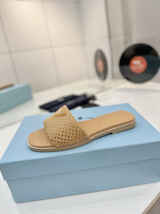 Prada women's shoes Factory price "Prada woven slippers" — 1:1 Replica For Sale — photo 4