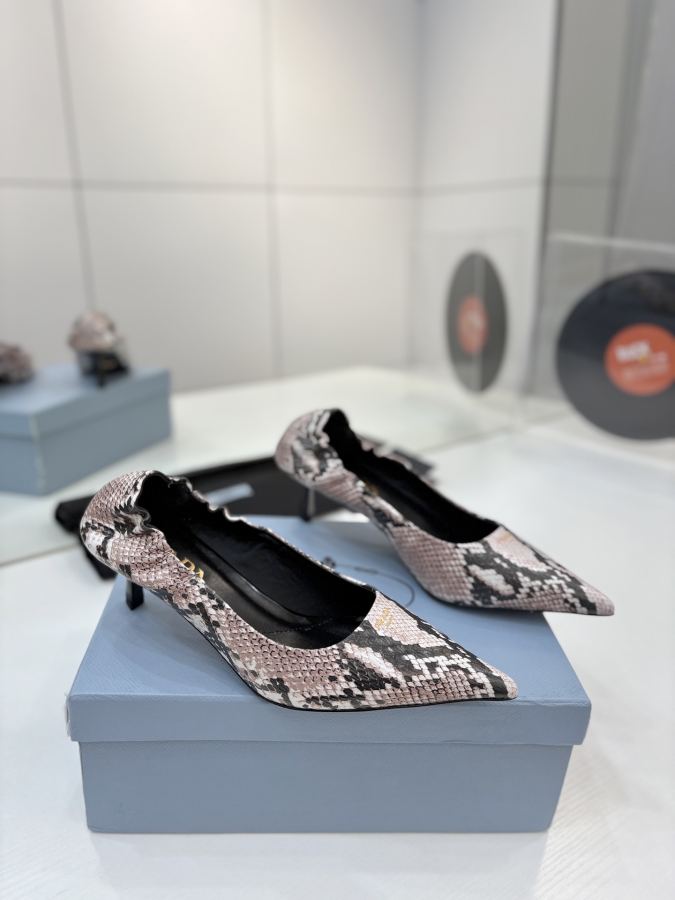 Prada women's shoes Factory price PRADA pointed toe high heels, — Premium Replica