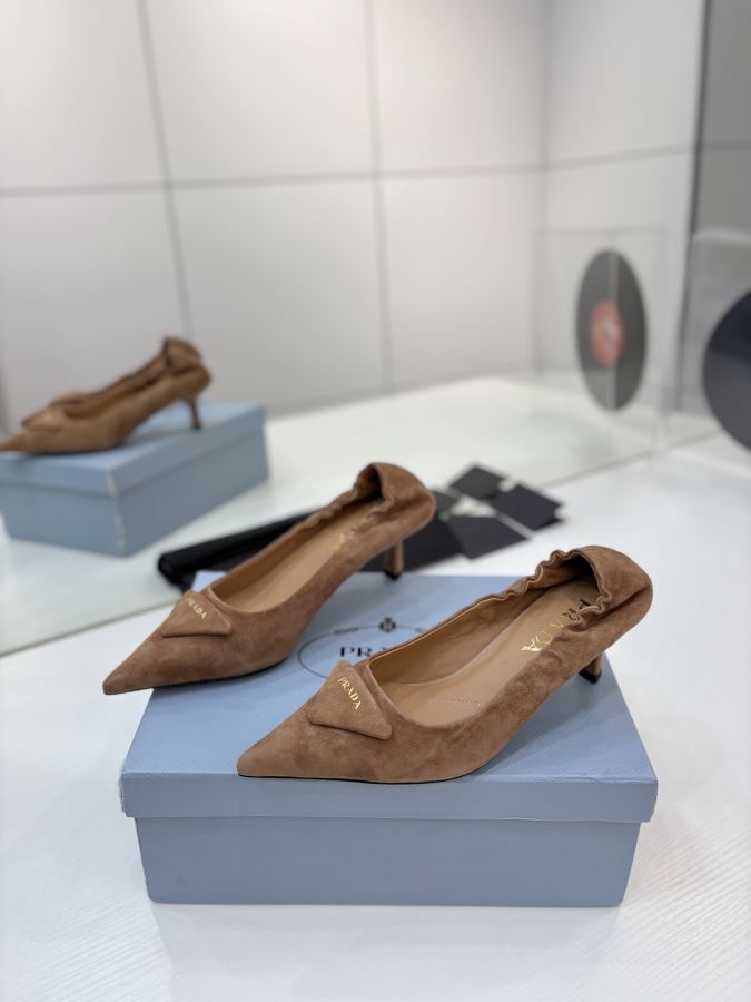 Prada women's shoes Factory price PRADA pointed toe high heels, — 1:1 Replica For Sale — photo 2