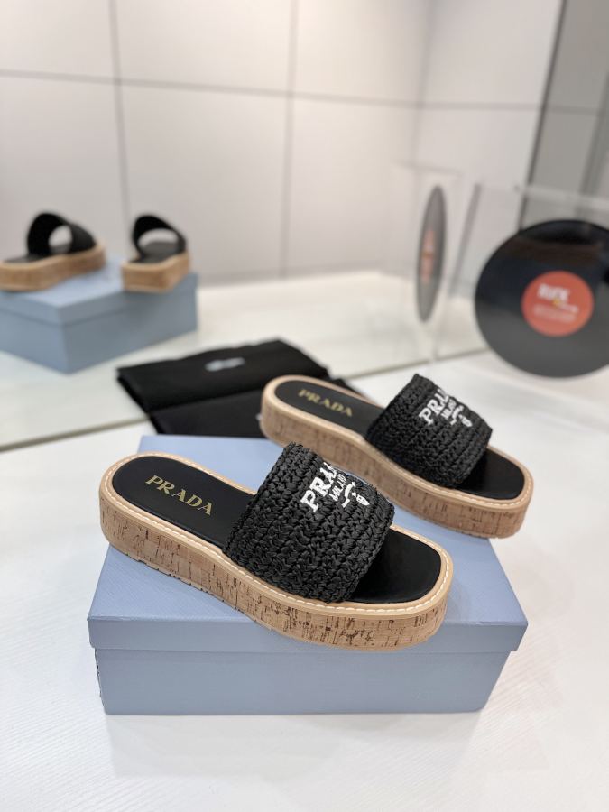 Prada women's shoes Factory price "PRADA woven electric embroidery" — Premium Replica