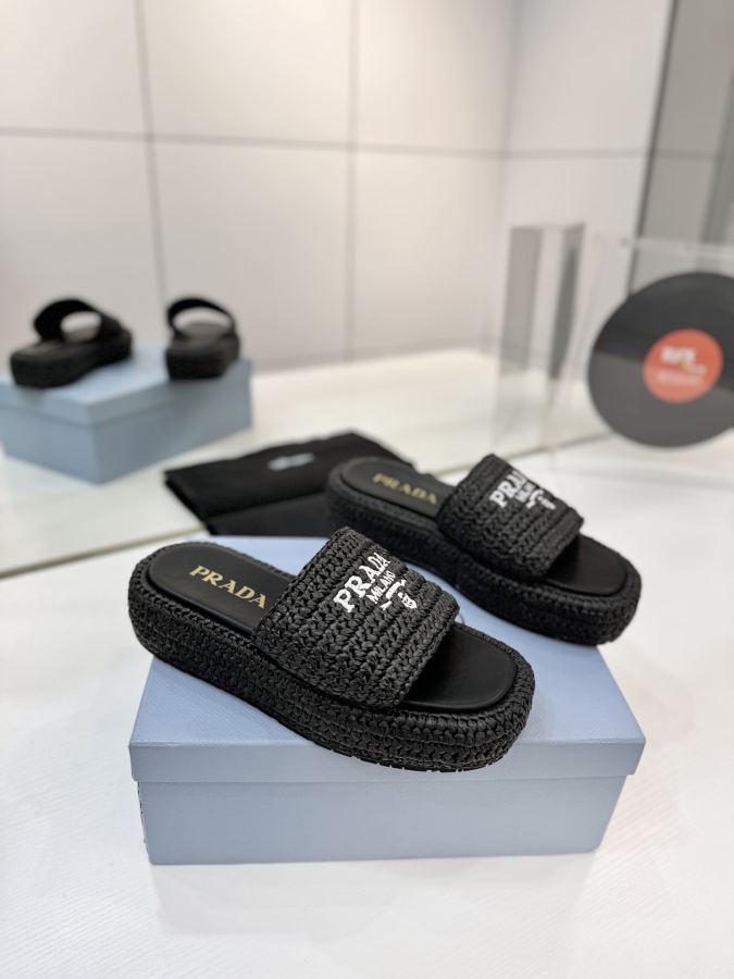 Prada women's shoes Factory price "PRADA woven electric embroidery" — Premium Replica