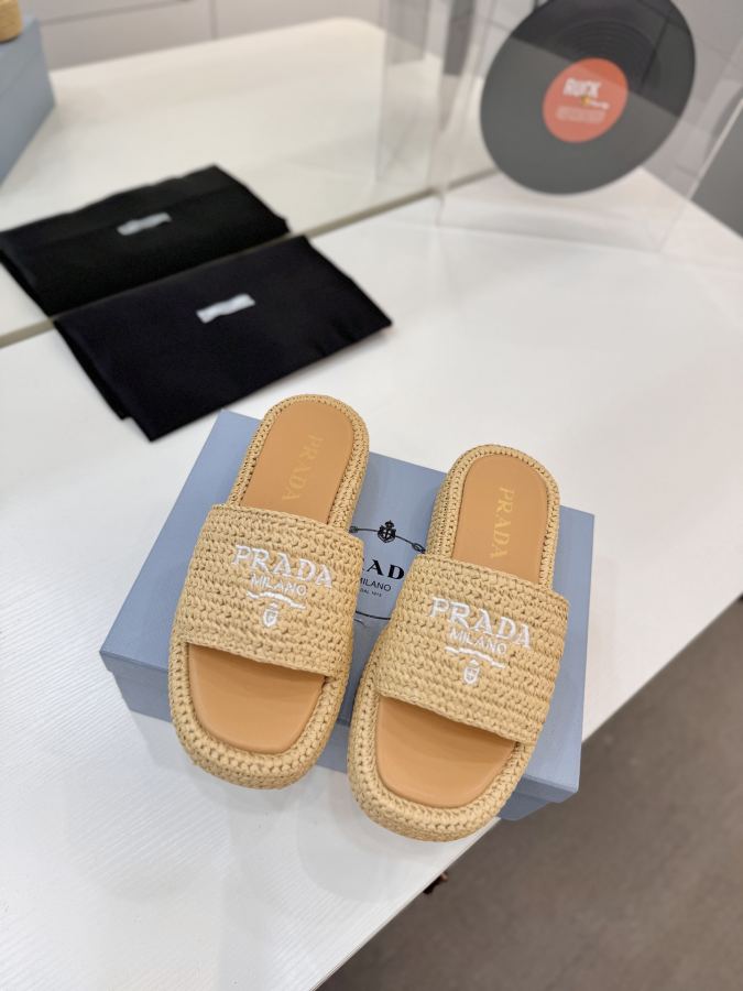 Prada women's shoes Factory price "PRADA woven electric embroidery" — 1:1 Replica — photo 3