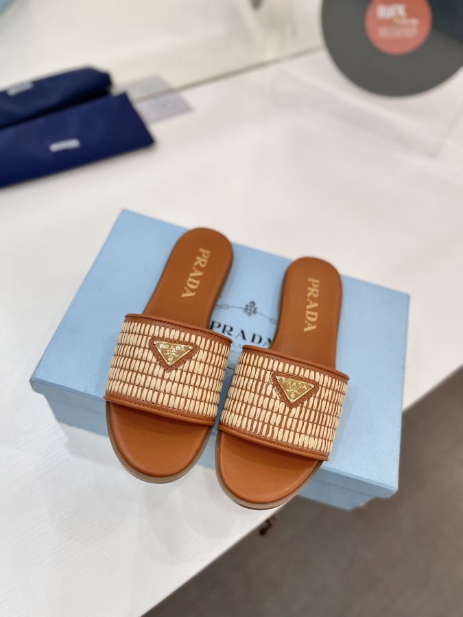 Prada women's shoes Factory price "Prada woven slippers" — AAA Quality Replica — photo 3
