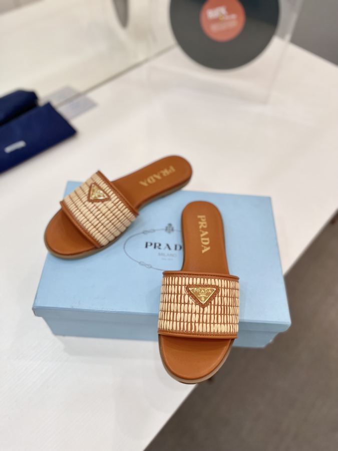 Prada women's shoes Factory price "Prada woven slippers" — AAA Quality Replica — photo 8