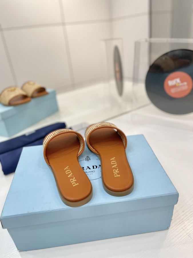 Prada women's shoes Factory price "Prada woven slippers" — AAA Quality Replica — photo 7