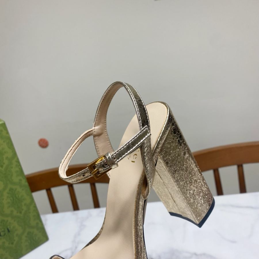 Gucci women's shoes Gucci classic one-strap and thick-heeled sandals, originally developed 1:1, last shape super correct, foot super beautiful, summer must-have — photo 8