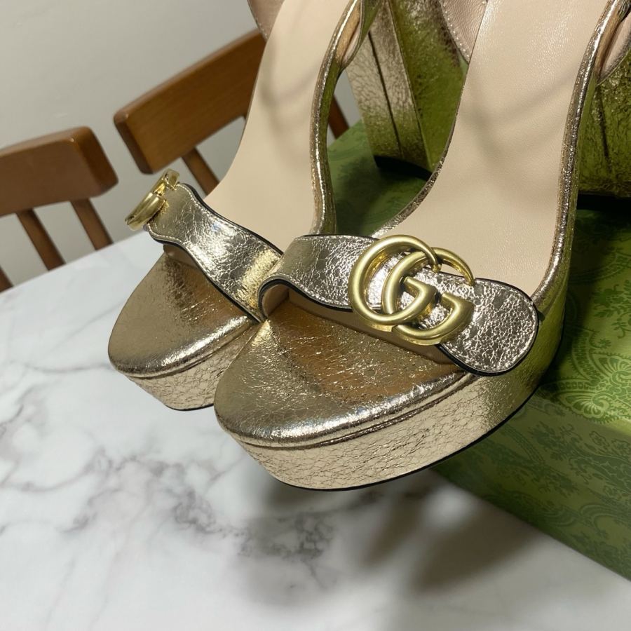 Gucci women's shoes Gucci classic one-strap and thick-heeled sandals, originally developed 1:1, last shape super correct, foot super beautiful, summer must-have — photo 7
