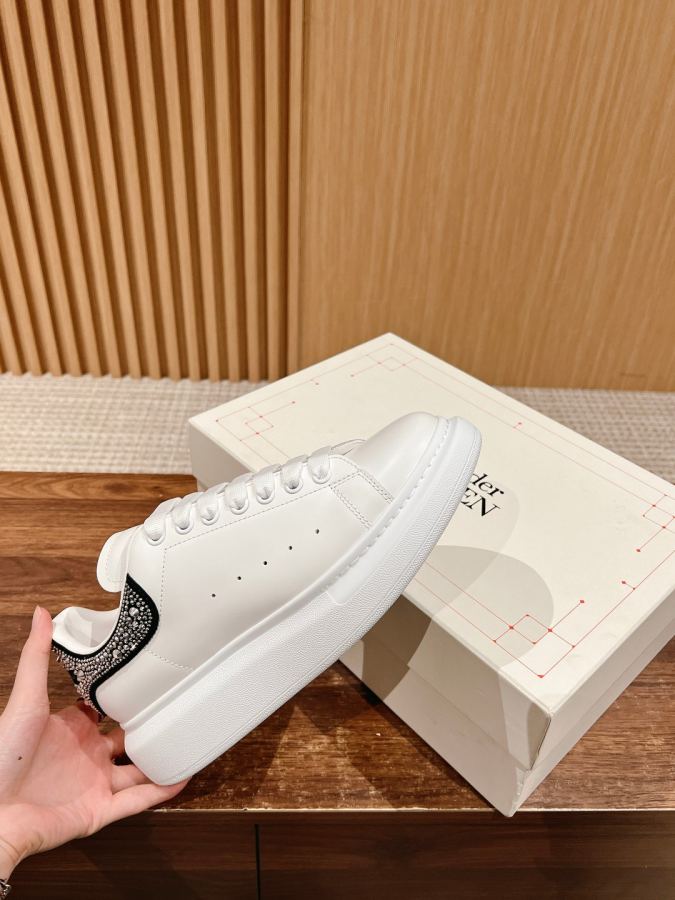 Alexander Mc Queen Women's Shoes Male +10【Silver Diamond Black Velvet】𝐀𝐥𝐞𝐱𝐚𝐧𝐝𝐞𝐫 — 1:1 Replica For Sale — photo 5