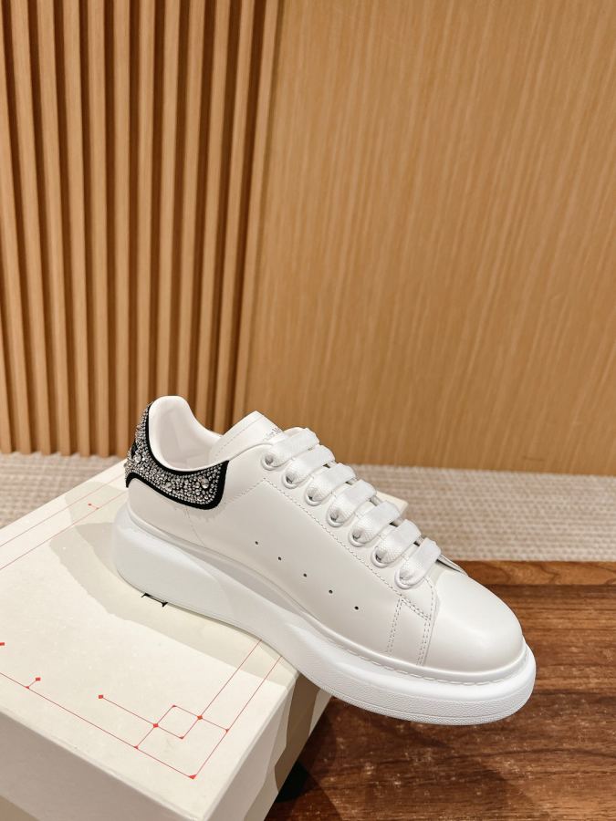 Alexander Mc Queen Women's Shoes Male +10【Silver Diamond Black Velvet】𝐀𝐥𝐞𝐱𝐚𝐧𝐝𝐞𝐫 — 1:1 Replica For Sale — photo 3