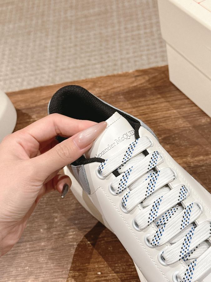 Alexander Mc Queen Women's Shoes Male +10【Black mesh gray leather tail】𝐀𝐥𝐞𝐱𝐚𝐧𝐝𝐞𝐫 — 1:1 Replica For Sale — photo 7