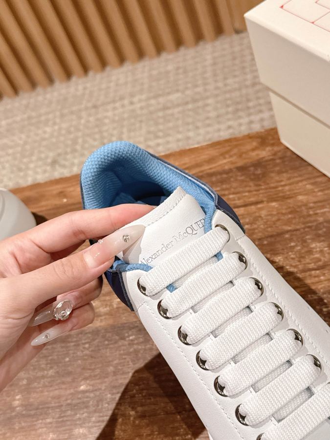Alexander Mc Queen Women's Shoes Male +10 [Dark blue leather and blue mesh] 𝐀𝐥𝐞𝐱𝐚𝐧𝐝𝐞𝐫 — 1:1 Replica For Sale — photo 7