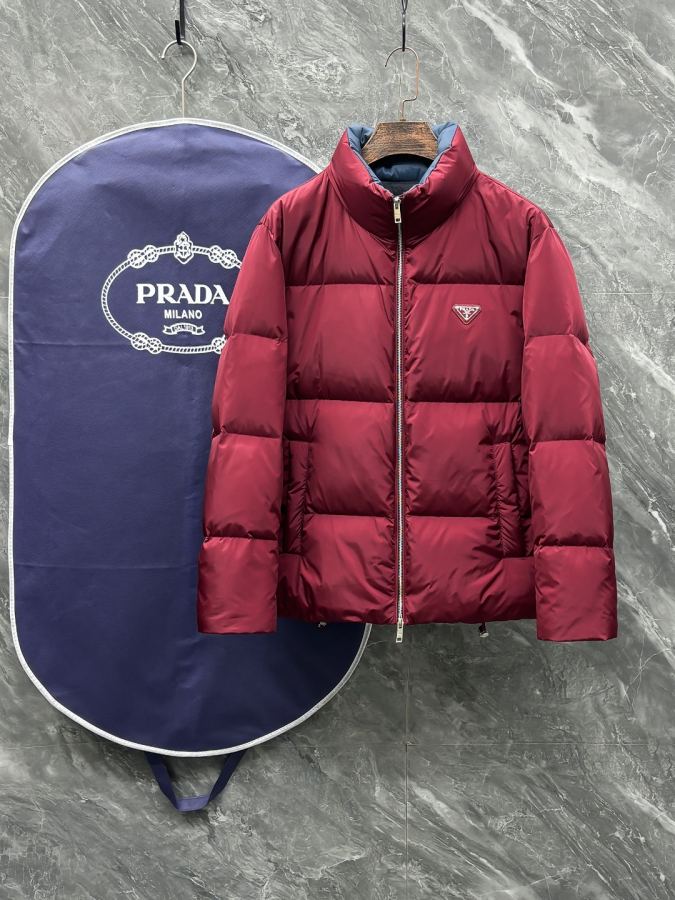 Prada men Yu-57 Prada Autumn and Winter Men's Fashion Stand Collar Down Jacket — 1:1 Replica