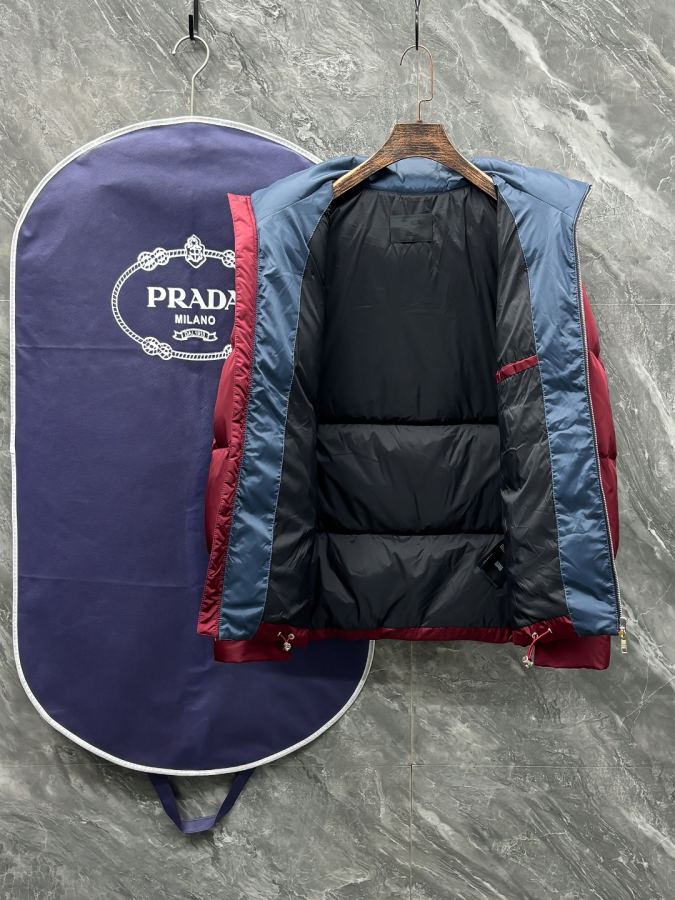 Prada men Yu-57 Prada Autumn and Winter Men's Fashion Stand Collar Down Jacket — 1:1 Replica — photo 9
