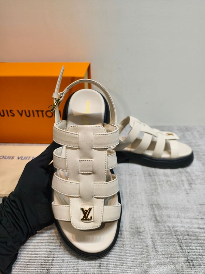 LV women's shoes LV woven Roman sandals, the thick sole design quietly elongates the proportions, — Premium Replica — photo 5