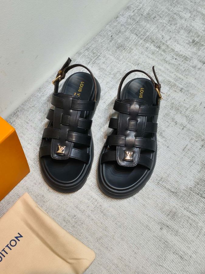 LV women's shoes LV woven Roman sandals, the thick sole design quietly elongates the proportions, — Premium Replica — photo 8