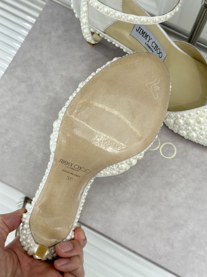 JIMMY women's shoes Top version lace style full pearls — 1:1 Replica — photo 9