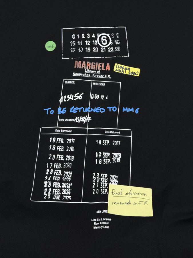 MM6 men MM6 Margiela graphic printed T-shirt short sleeves — Premium Replica — photo 4