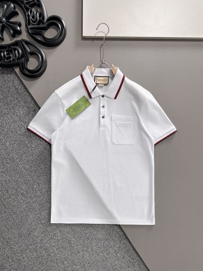Gucci men GUCCI 2026ss logo Men's Polo top-tier — Premium Replica