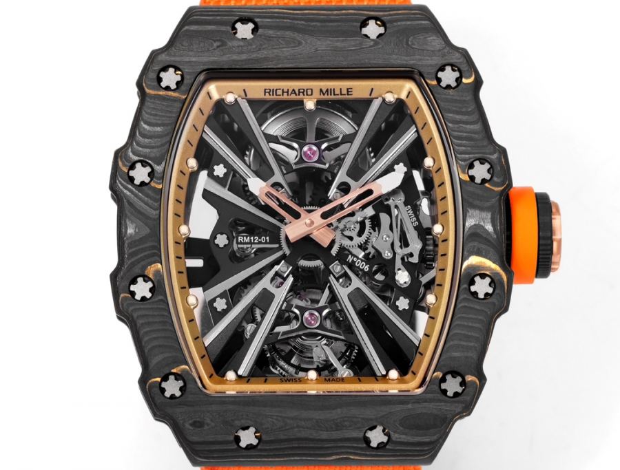 Richard Mille Watches RICHARDMILLE RM12-01 Gold Carbon TPT — AAA Quality Replica — photo 6