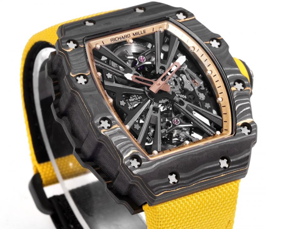 Richard Mille Watches RICHARDMILLE RM12-01 Gold Carbon TPT — 1:1 Replica For Sale — photo 3