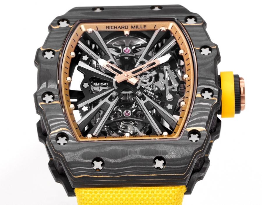 Richard Mille Watches RICHARDMILLE RM12-01 Gold Carbon TPT — 1:1 Replica For Sale — photo 2