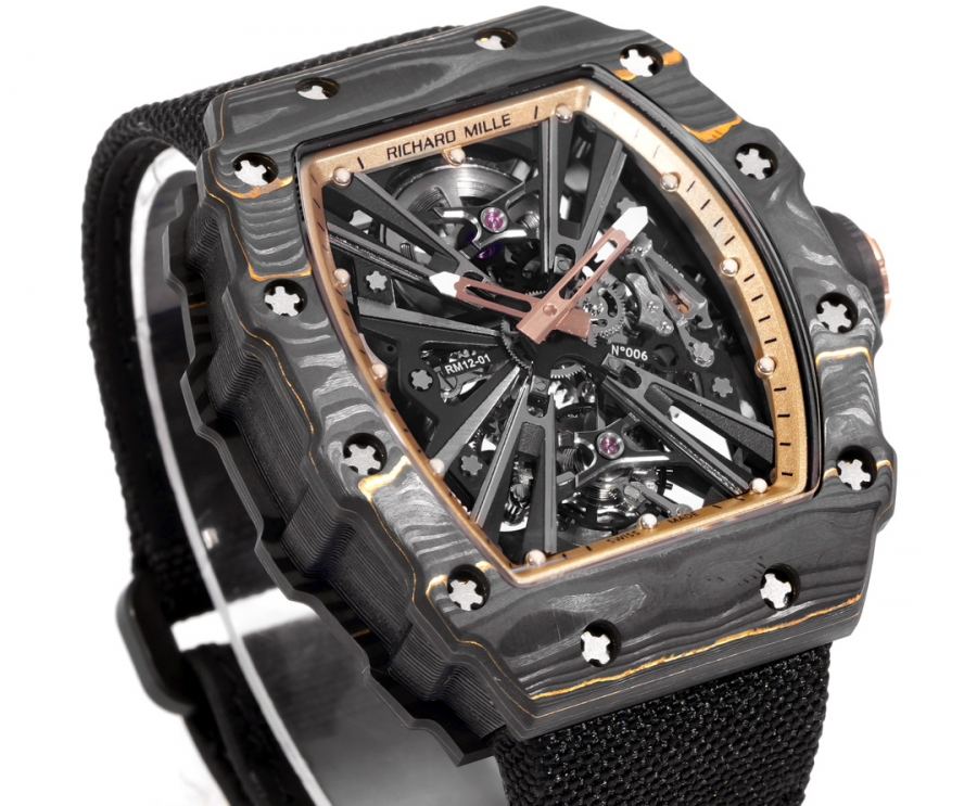Richard Mille Watches RICHARDMILLE RM12-01 Gold Carbon TPT — 1:1 Replica For Sale — photo 4
