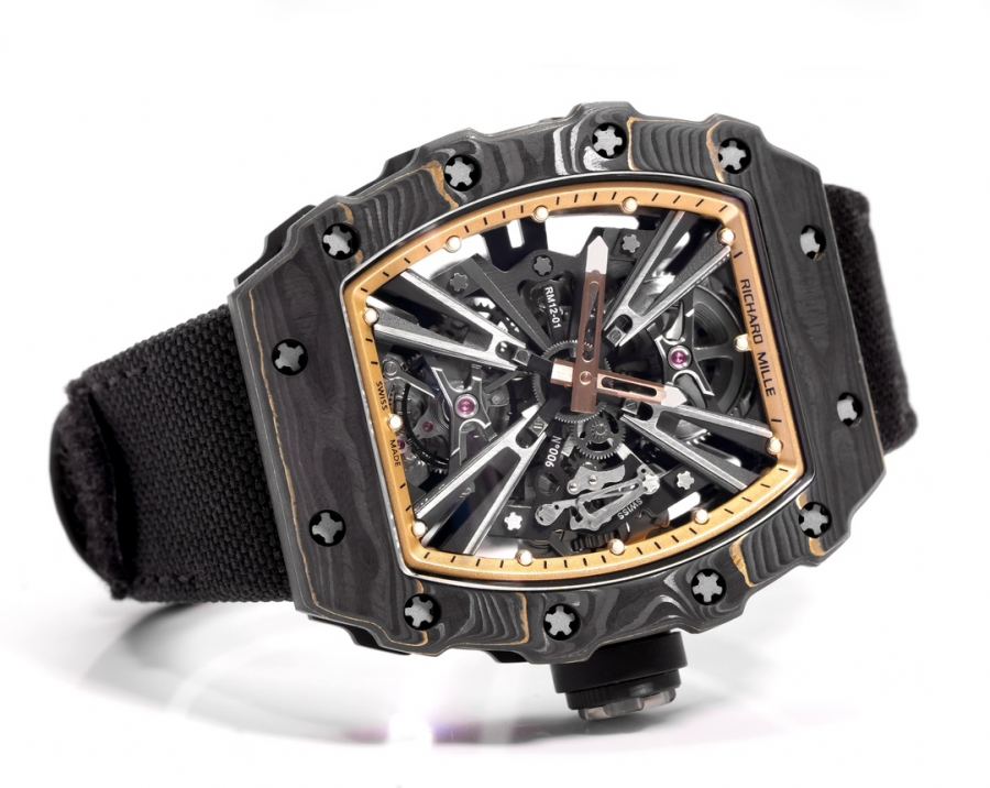Richard Mille Watches RICHARDMILLE RM12-01 Gold Carbon TPT — 1:1 Replica For Sale — photo 2