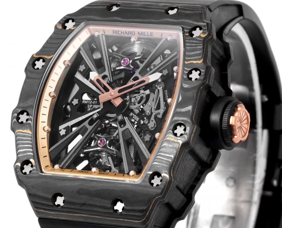 Richard Mille Watches RICHARDMILLE RM12-01 Gold Carbon TPT — 1:1 Replica — photo 2