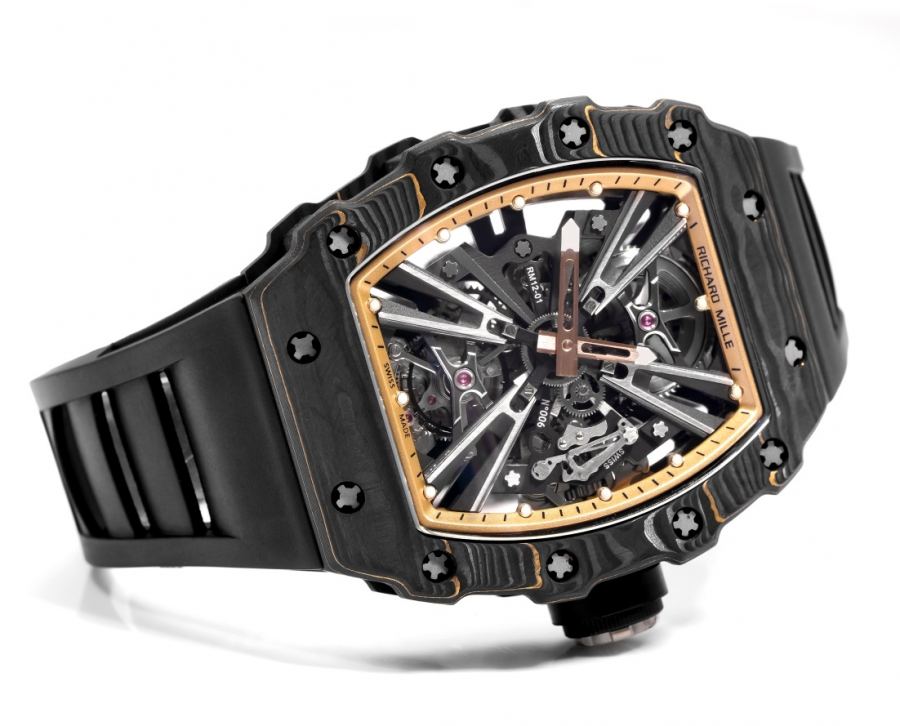 Richard Mille Watches RICHARDMILLE RM12-01 Gold Carbon TPT — 1:1 Replica — photo 4