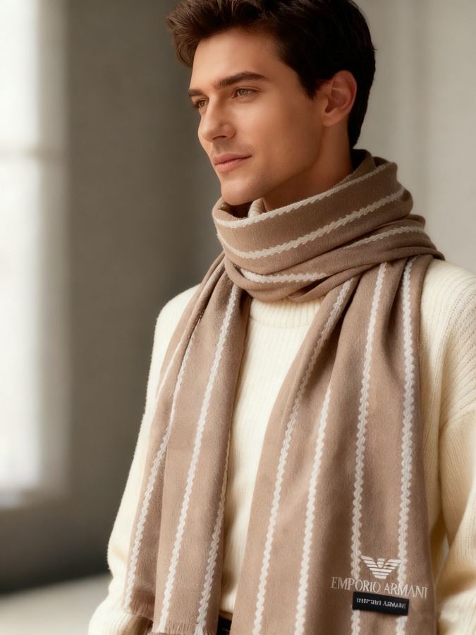 Armani scarf Arman Logo 60*200cm — 1:1 Replica For Sale