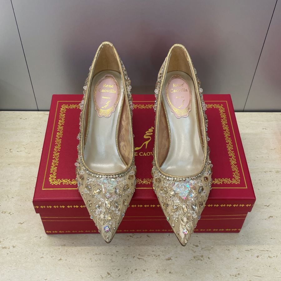 Rene Caovilla women's shoes Rene Caovilia RC logo — 1:1 Replica For Sale