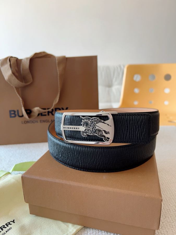 BURBERRY belt, privately customized smooth automatic buckle series original leather with steel buckle — 1:1 Replica For Sale — photo 7
