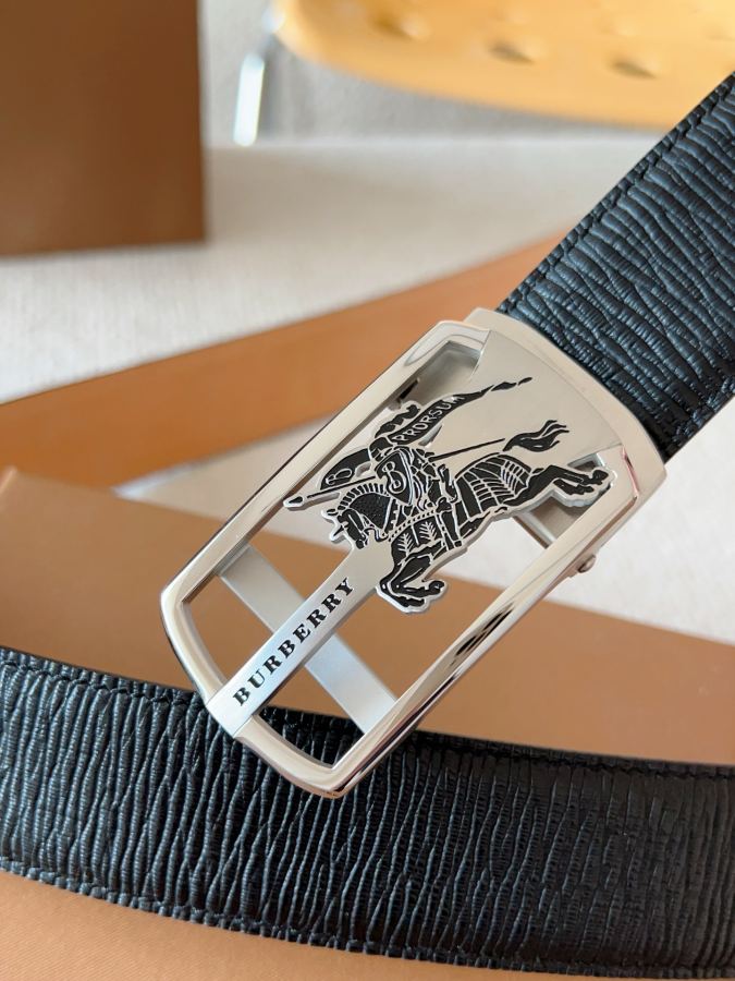 BURBERRY belt, privately customized smooth automatic buckle series original leather with steel buckle — 1:1 Replica For Sale — photo 8