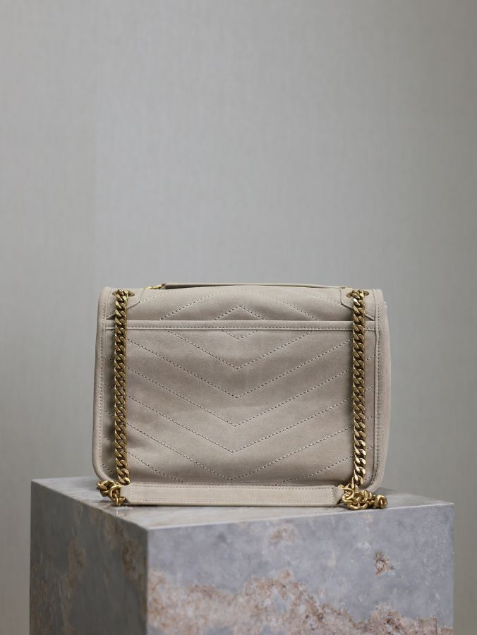 Сумка YSL Серая матовая с золотой пряжкой — photo 6