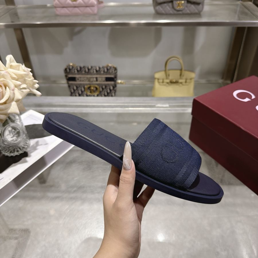 Gucci women's shoes Synchronized and unique jacquard large logo men’s slippers. — Premium Replica — photo 5