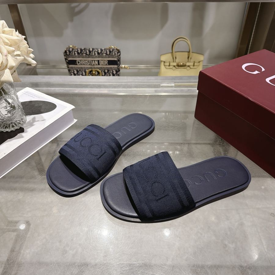 Gucci women's shoes Synchronized and unique jacquard large logo men’s slippers. — Premium Replica — photo 4